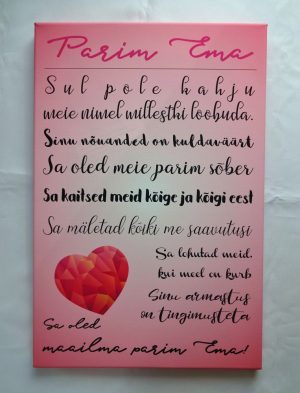 Lõuend “Parim ema”